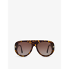 Tom Ford Womens Brown Tr001779 Cecil Pilot-frame Acetate Sunglasses In Brown