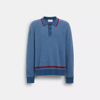 COACH KNIT LONG SLEEVE POLO