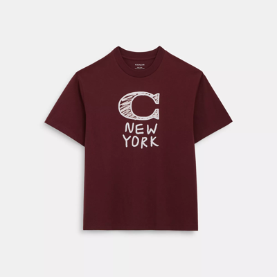 Coach Signature T-shirt In Red