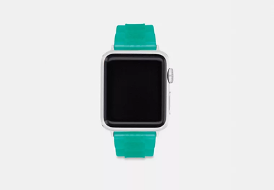 Coach Outlet Jelly Apple Watch® Strap, 38 Mm, 40 Mm And 41 Mm In Green