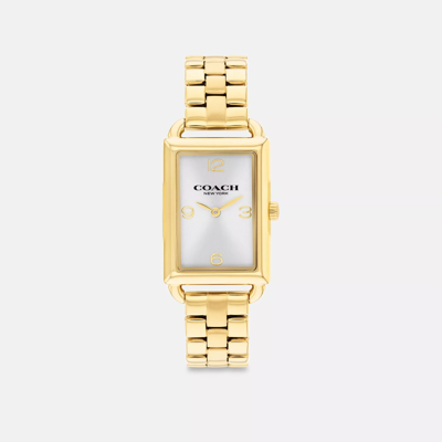 Coach Liz Watch, 30 Mm X 22 Mm In Yellow