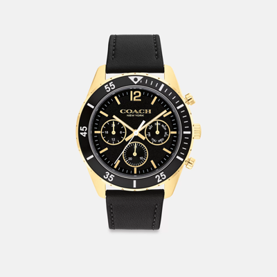 Coach Cole Watch, 44 Mm In Black