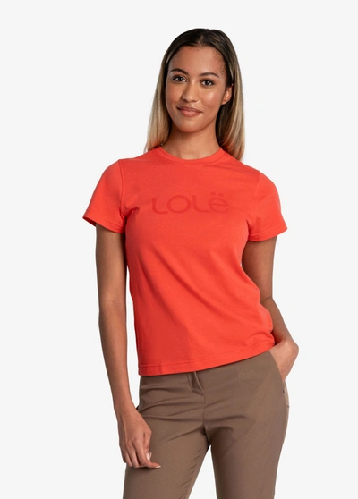Lole Lolë Icon Short Sleeve Shirt In Cayenne