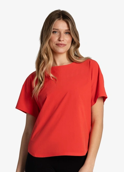 Lole Olivie Short Sleeve Shirt In Cayenne