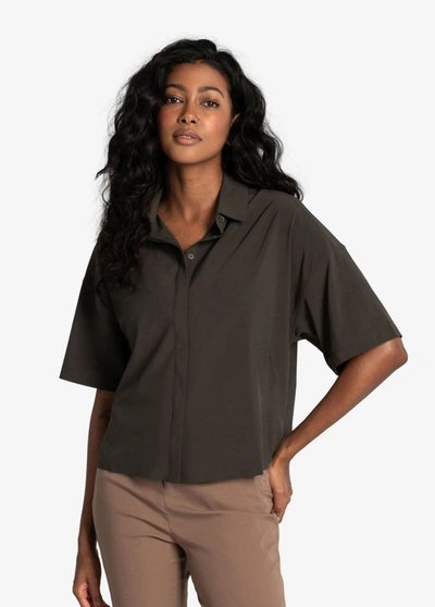 Lole Olivie Button Up Shirt In Olive