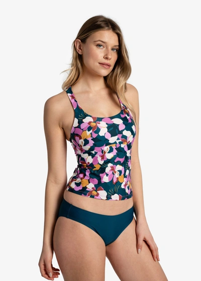 Lole Playa Long Tankini Top In Rio Floral Crocus