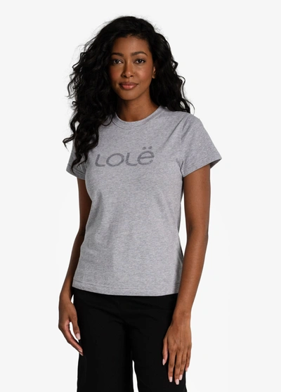 Lole Lolë Icon Short Sleeve Shirt In Light Grey Heather