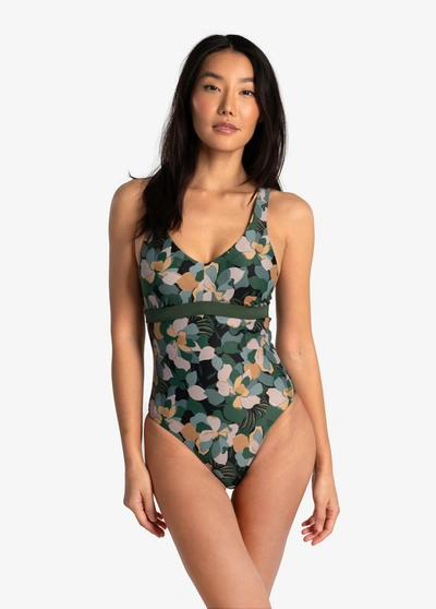 Lole Playa One Piece Swimsuit In Rio Floral Marlin Blue