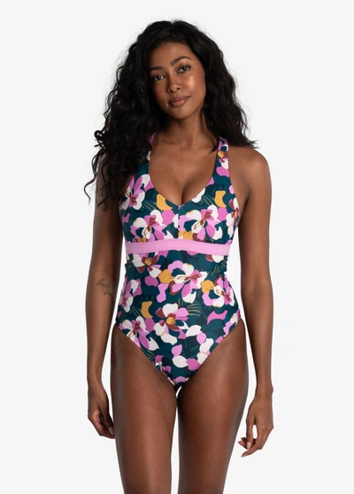 Lole Playa One Piece Swimsuit In Rio Floral Crocus