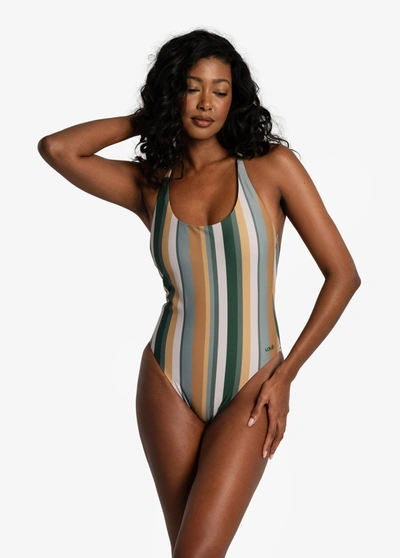 Lole Soleil One Piece Swimsuit In Rio Stripe Marlin Blue