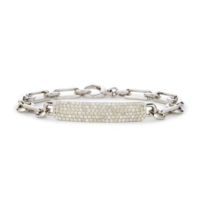 Sheryl Lowe Pavé Diamond Id Bracelet In Sterling Silver,diamond