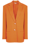 Stella Mccartney Single-breasted Tailored Blazer In Orange