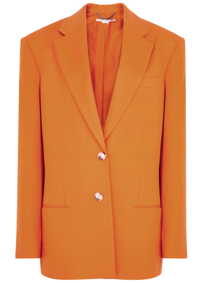 Stella Mccartney Oversized Single-breasted Blazer In Orange