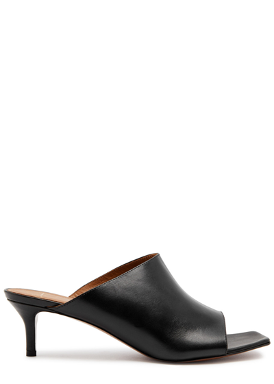 Atp Atelier Malonno Leather Mules In Black