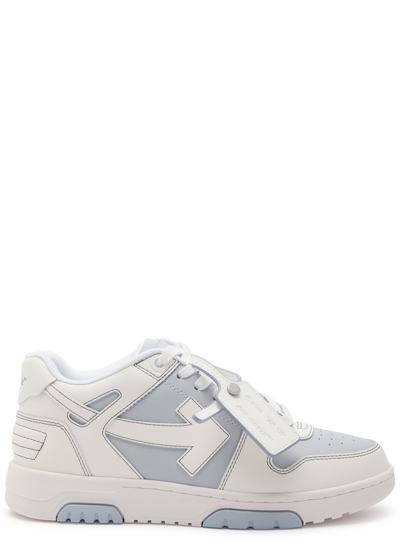 Off-white Out Of Office Panelled Leather Trainers In Blue