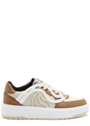 Stella Mccartney Two-tone Alter Mat And Canvas S-wave 1 Sneakers In White