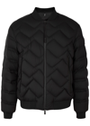 Moncler Men's Ubac Diagonal Quilt Bomber Jacket In Black