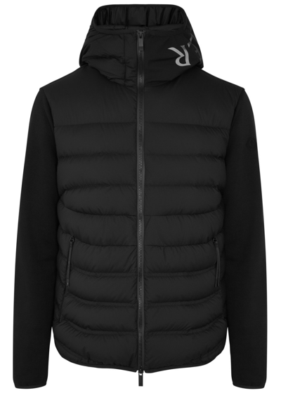Moncler Quilted Shell And Cotton Jacket In Black