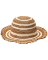 Rag & Bone Frills Striped Rollable Bucket Hat In Beige