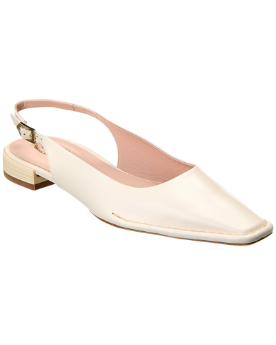 Tod's Leather Slingback Flat In White