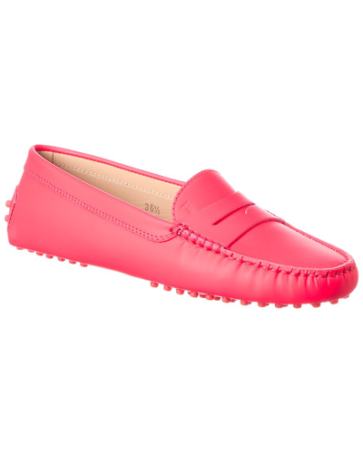 Tod's Tods Gommino Leather Loafer In Pink
