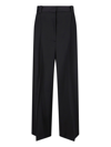 Khaite Simone Loose Pants In Satin In Black  