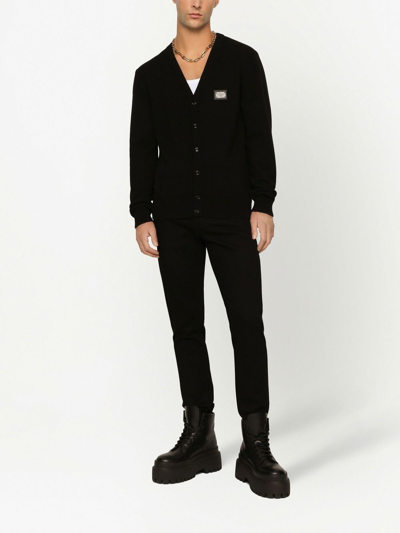 Dolce & Gabbana Straight-leg Cotton Jeans In Black  