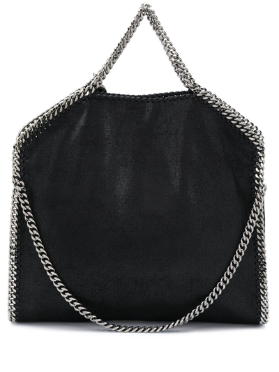 Stella Mccartney Falabella Fold Over Tote In Black  