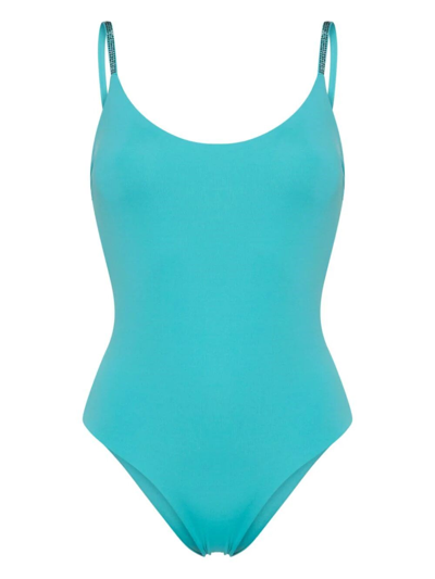 Fisico Crystal-embellished Swimsuit In Blue