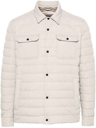 Herno Padded Shirt Jacket In Beis