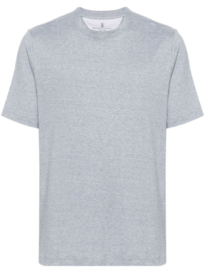 Brunello Cucinelli Crew-neck T-shirt In Blue