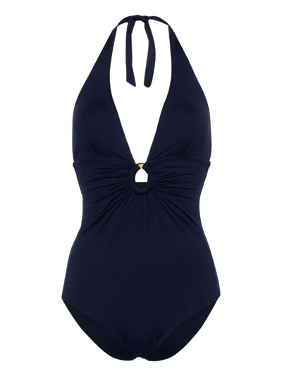 Fisico Ring-embellished Swimsuit In Blue