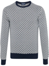 Drumohr Razor Blade Crew Neck Sweater Clothing In Blue