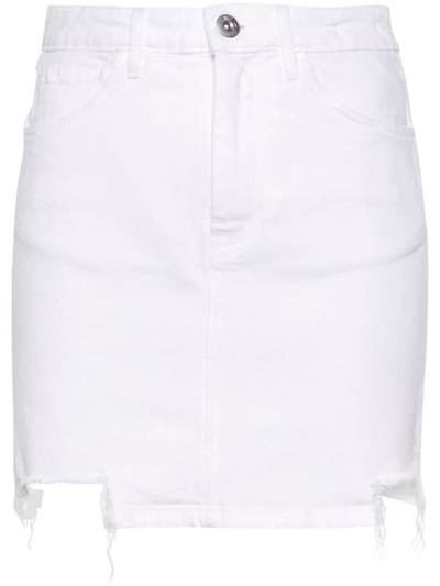 3x1 Celine Denim Miniskirt In White