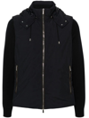 Moorer Puffer Jackets With Hood And Side Pockets In Blue