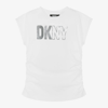 DKNY DKNY GIRLS WHITE ORGANIC COTTON T-SHIRT