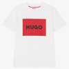 HUGO HUGO BOYS WHITE ORGANIC COTTON T-SHIRT