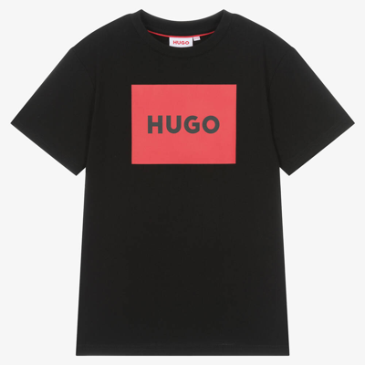 Hugo Babies'  Boys Black Organic Cotton T-shirt