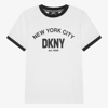 DKNY DKNY TEEN BOYS WHITE COTTON T-SHIRT