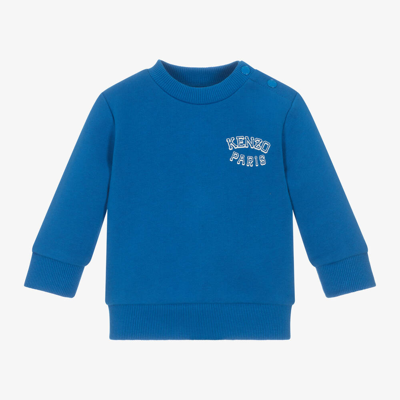 Kenzo Babies'  Kids Boys Blue Varsity Tiger Sweatshirt