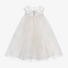 MARCHESA COUTURE GIRLS IVORY TULLE & CRYSTAL DRESS