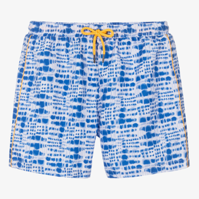 Sunuva Teen Boys Blue Tie-dye Swim Shorts