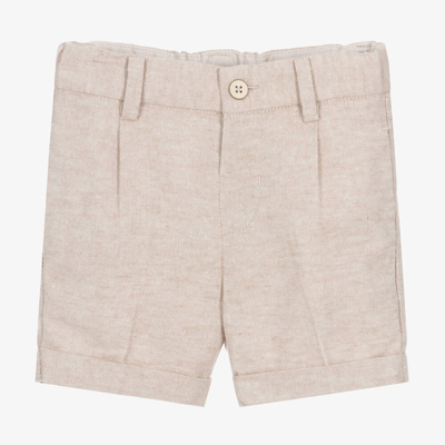 Mayoral Babies' Boys Beige Cotton & Linen Shorts
