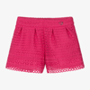 MAYORAL GIRLS PINK GUIPURE LACE SHORTS