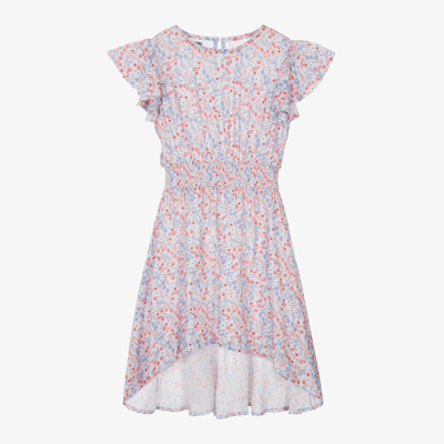 Ido Junior Kids'  Girls Blue Floral Viscose Dress