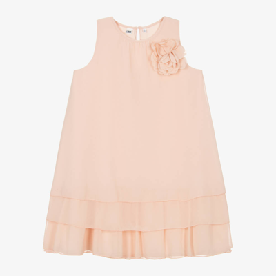 Ido Junior Kids'  Girls Pink Chiffon Flower Dress
