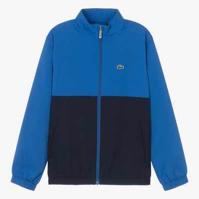 Lacoste Teen Boys Blue Colourblock Jacket