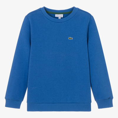 Lacoste Teen Boys Blue Cotton Sweatshirt