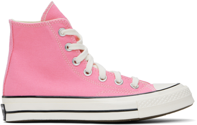 Converse Pink Chuck 70 Vintage Canvas Sneakers In Pink/egret/black