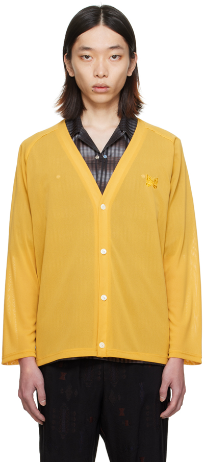 Needles Yellow Embroidered Cardigan In A-yellow